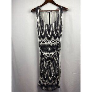 Women’s Tracy Reese Size 10 Black & White Geometric Pattern Tank Dress with a B&